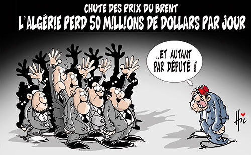 Chute des prix du brent: L’Algérie perd 50 millions de dollars par jour